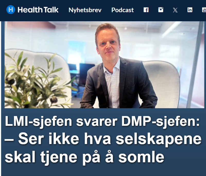 HealthTalk: LMI-sjefen svarer DMP-sjefen